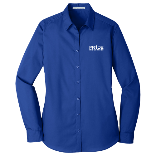 Port Authority® Women's Long Sleeve Carefree Poplin Shirt